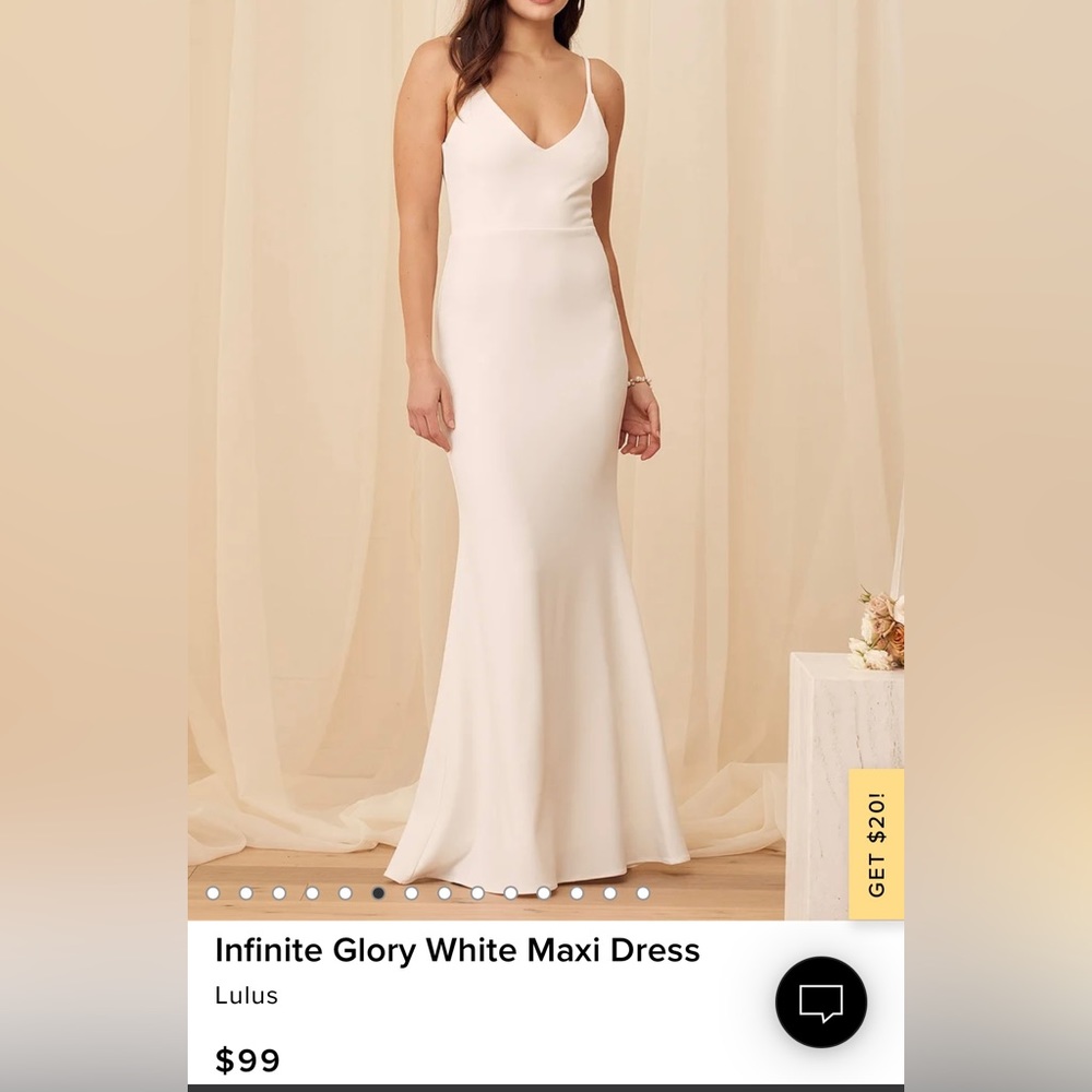 Lulu’s Infinite Glory White Wedding Dress Size XXS
